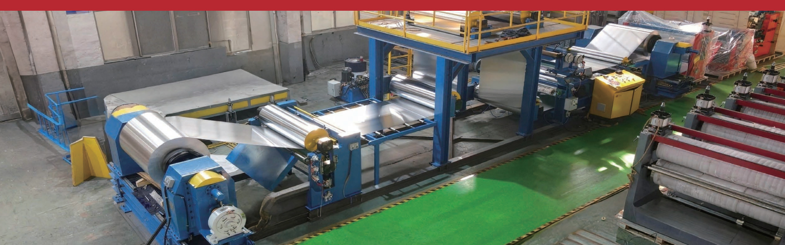 Riavvolgimento della linea di produzione di goffratura