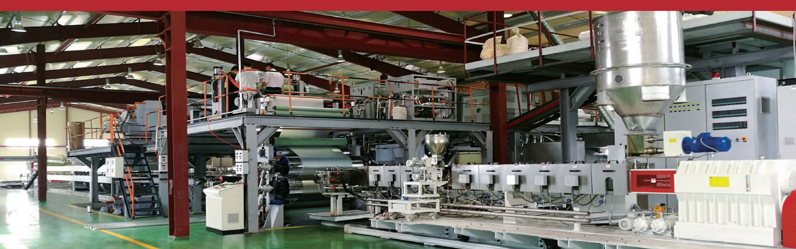 Linea di produzione di pannelli compositi in metallo per carrozzeria di rimorchio per camion (MCP).